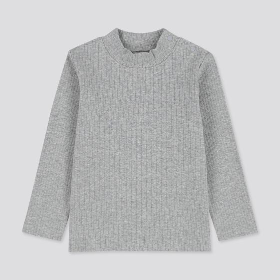 Baby/toddler rib high neck T-shirt (long sleeves) 418746